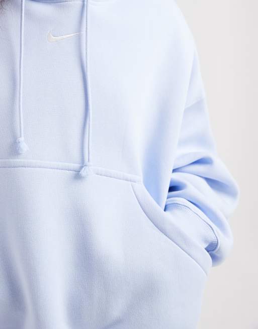 Nike – Phoenix – Jasnoniebieska polarowa bluza oversize z kapturem, 3 z 4
