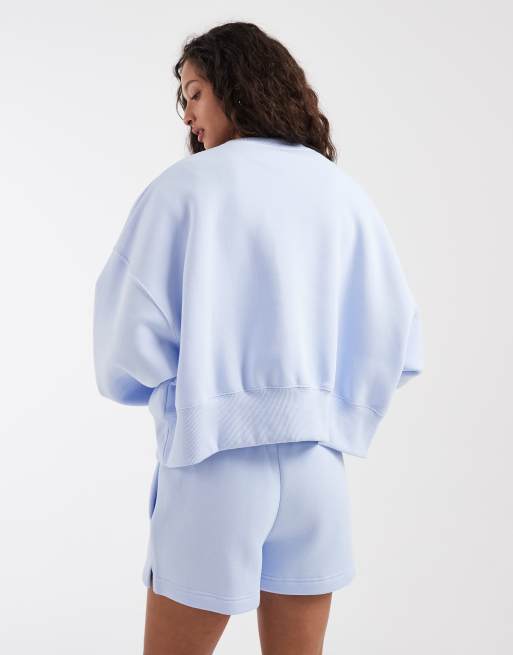Nike – Phoenix – Ljusblå sweatshirt i fleece och over-oversize , 3 av 4