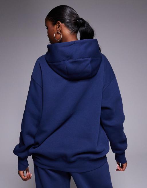 Nike - Phoenix - Marineblå oversized hættetrøje i fleece, 3 af 4