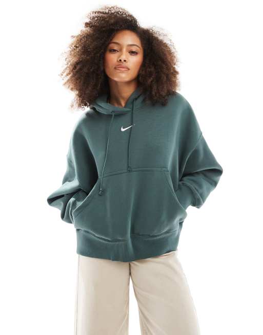 Nike Phoenix Oversize Kapuzenpullover aus Fleece in Grun ASOS