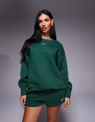 Nike - Phoenix - Oversize-Sweatshirt aus Fleece in Grün