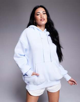 Nike - Phoenix - Oversized fleece hoodie in lichtblauw - view 1