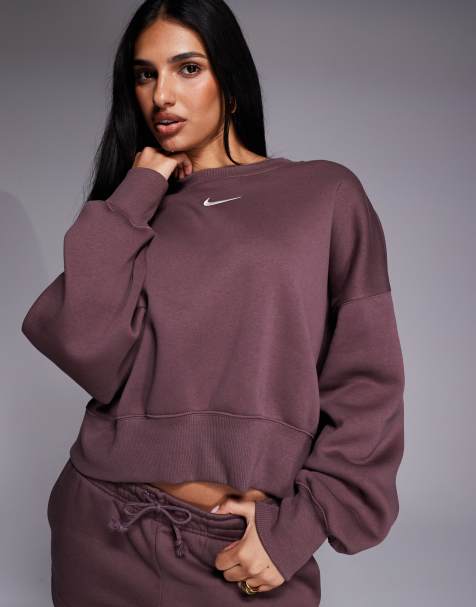 Nike - Phoenix - Oversized fleece sweatshirt in bruin - view 1