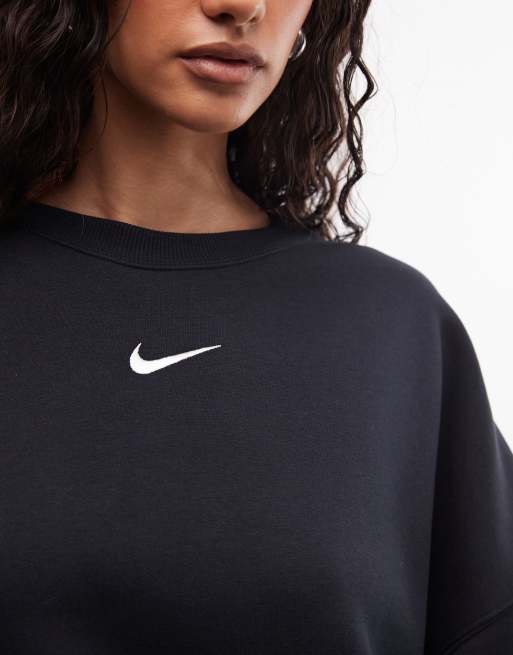 Nike - Phoenix - Oversized fleece sweatshirt in zwart, 3 van 4
