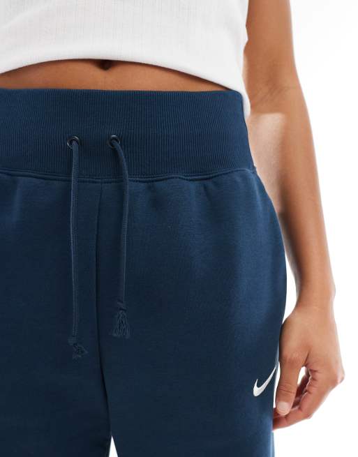 Nike - Phoenix - Oversized joggingbroek van fleece met wijde pijpen in marineblauw, 3 van 5