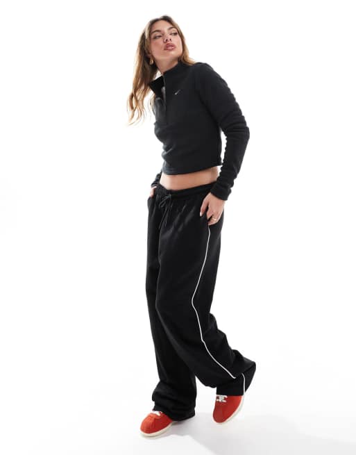 Nike Phoenix Plush half zip long sleeve top in black