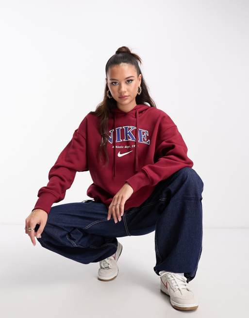 Nike - Sweat court oversize style universitaire - Bleu marine obsidienne