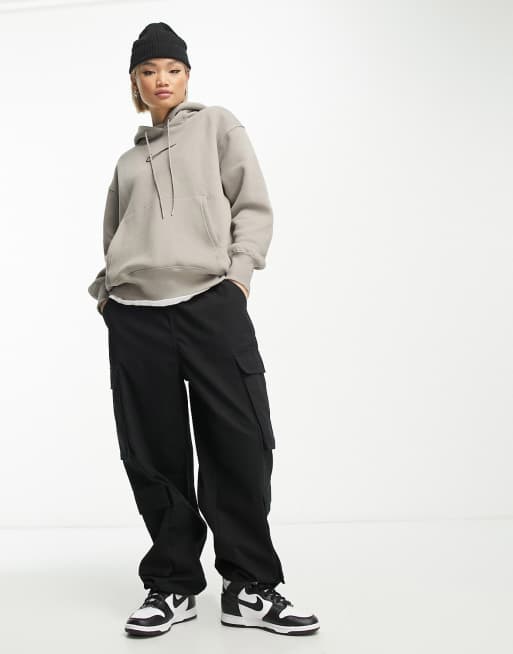 Nike – Phoenix – Szara bluza polarowa z kapturem i średnim logo Swoosh, 2 z 4