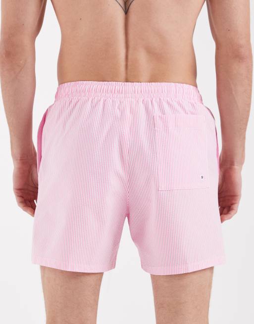 Nike - Pink 5-tommer volley-badeshorts i seersucker, 5 af 5