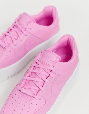 nike pink air force 1 sage low trainers