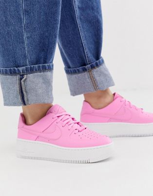 Nike pink air force 1 sage low sneakers 