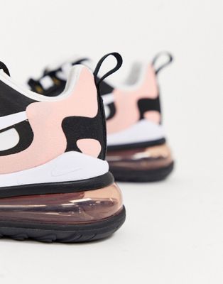 nike pink and black air max 270 react trainers