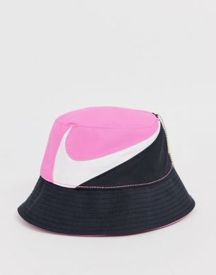 black nike hat with pink swoosh