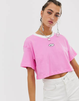 nike pink crop