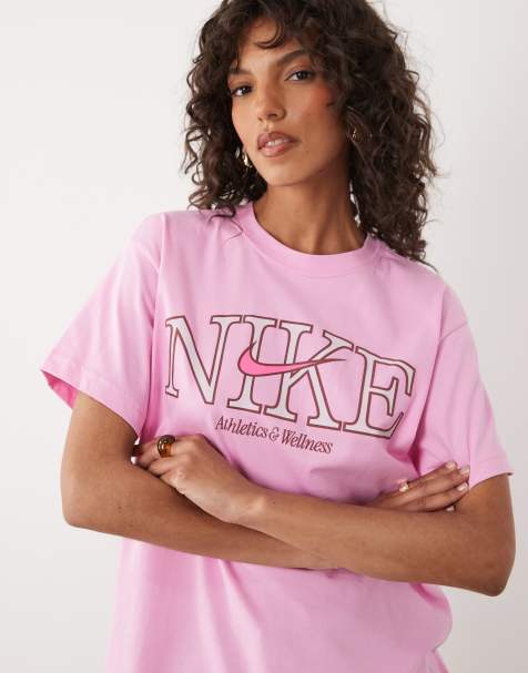 Nike - Pink klassisk boyfriend-T-shirt med grafisk print - view 1