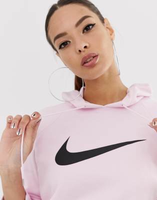 Nike exclusive to asos store red swoosh pack cropped hoodie