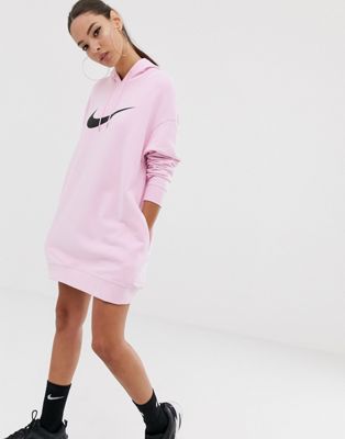 nike hoodie dress pink