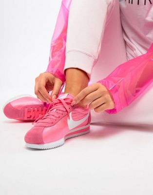 Nike Pink With Swoosh Suede Cortez 