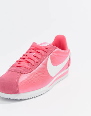 Nike Pink With Swoosh Suede Cortez 