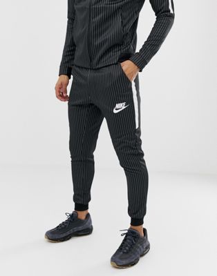 Nike Pinstripe Joggers In Black BQ0676 