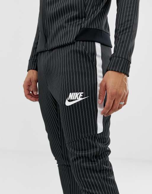 Nike Pinstripe Tracksuit In Black, ASOS