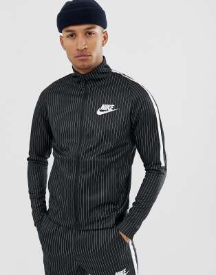 Nike Pinstripe Tracksuit In Black | ASOS