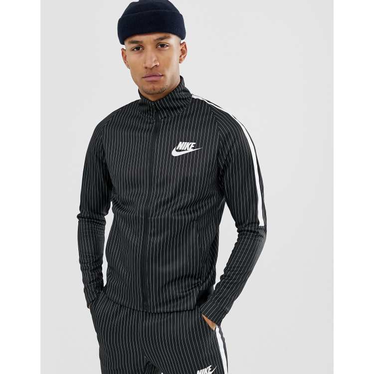 Nike Pinstripe Track Jacket In Black BQ0675 010