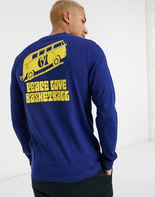 blue long sleeve nike shirt