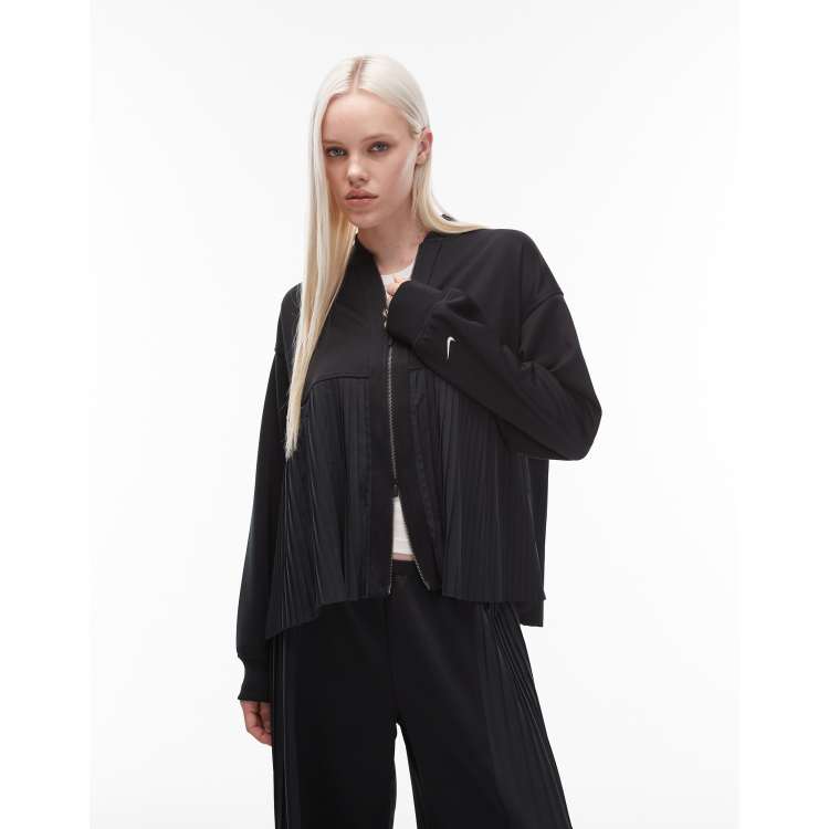 Nike pleated jacket in black | ASOS