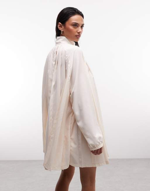 beige nike dress Nike pleated mini dress in beige