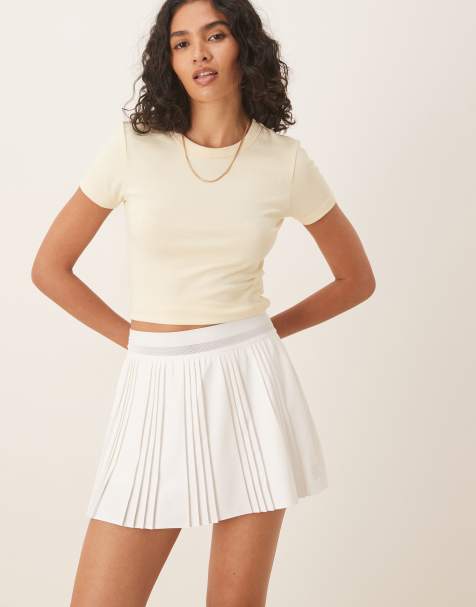Nike pleated tennis skirt in white