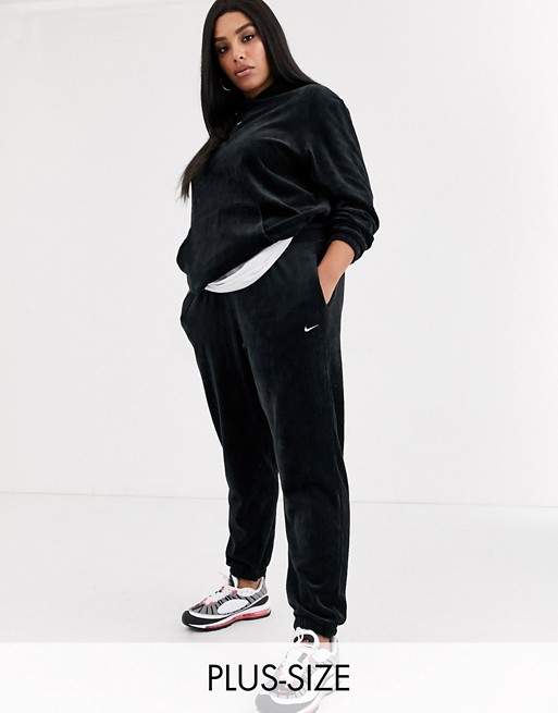 Nike Plus black cord loose fit joggers