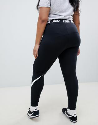 nike black high waist logo leggings