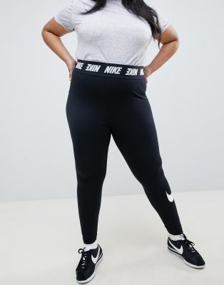 nike black logo waistband legasee leggings