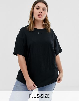 black oversized nike t shirt