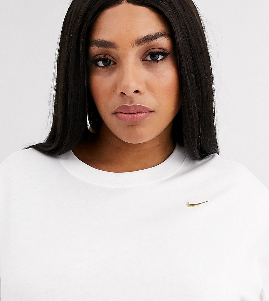 Nike Plus boyfriend t-shirt in white