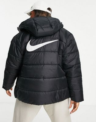 Nike Classic Padded Jacket With Hood in Black