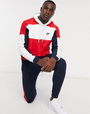 nike red and blue hoodie