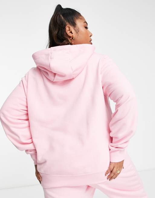 Nike Plus Club fleece hoodie in soft pink