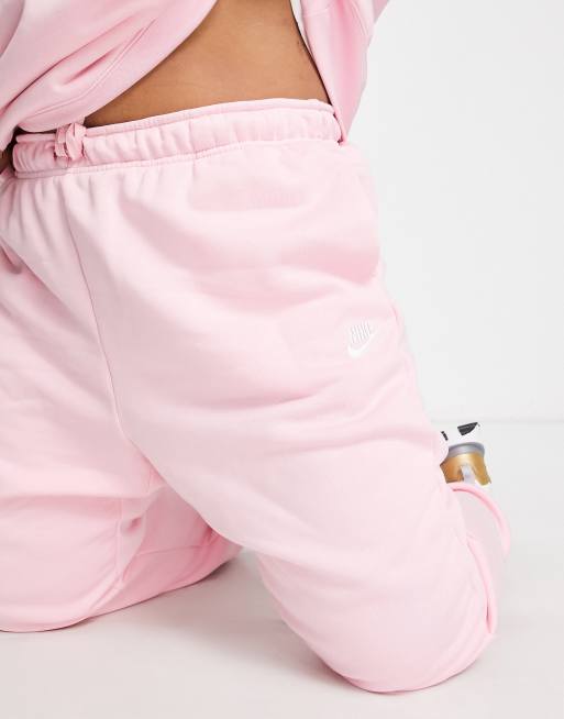 Nike Plus Club fleece joggers in soft pink