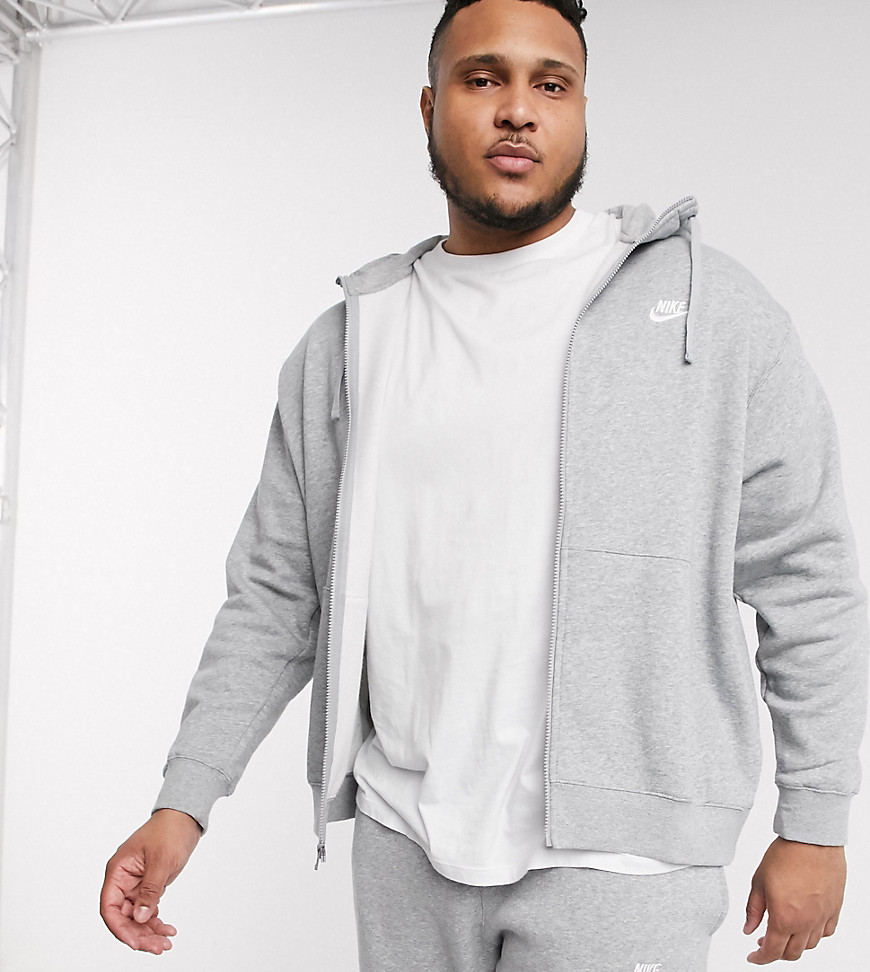 Nike Plus Club full zip hoodie in grey
