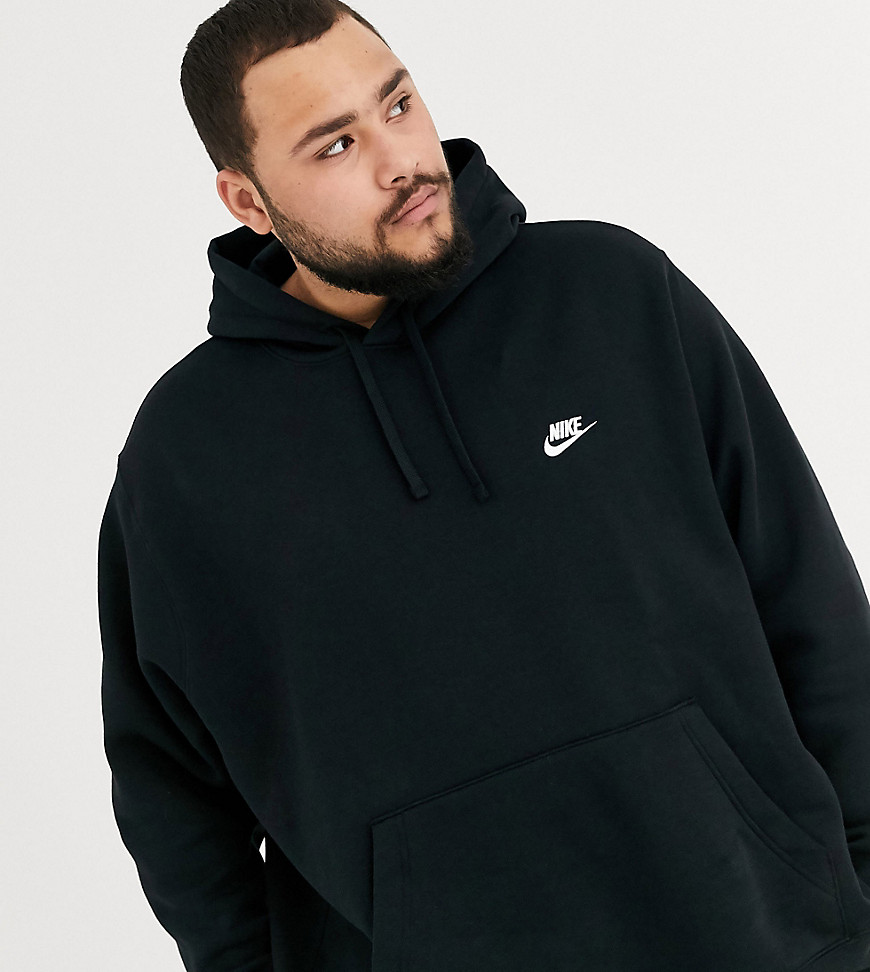 Nike – Plus – Club – sort hættetrøje