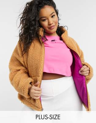 sherpa fleece nike crop