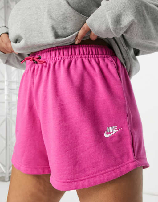 Nike sweatshorts pink sale