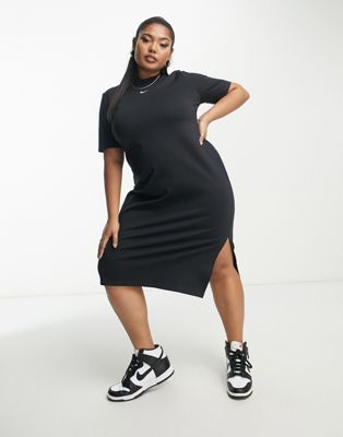Nike Plus essential midi dress in black