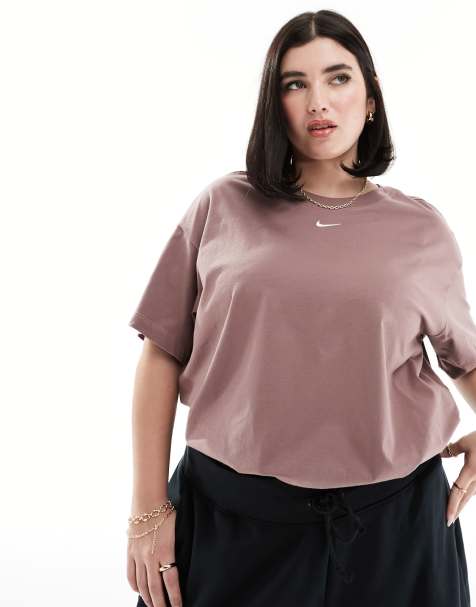 Plus Size Tops for Women Plus Ruched Peplum Tank Top (Color : Rust