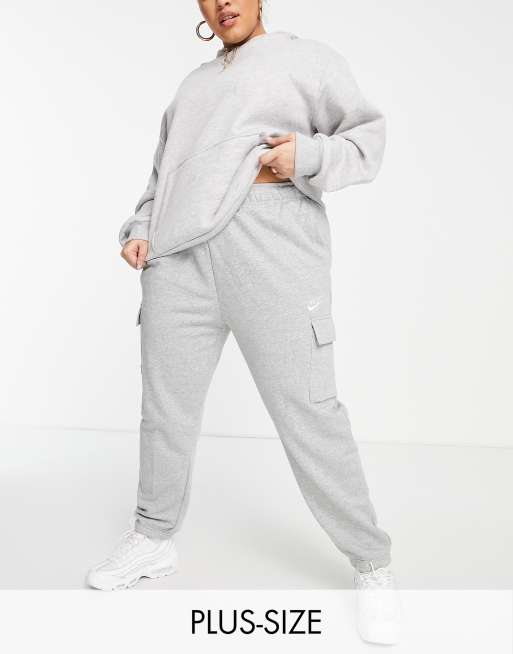 Nike Plus Essentials cuffed cargo sweatpants in gray heather ASOS