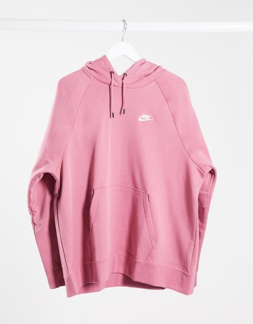 Pink nike cheap hoodie plus size