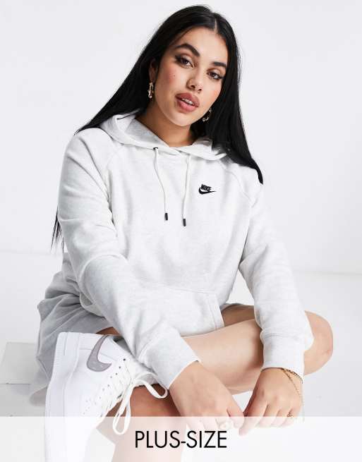 Nike Plus Essentials hoodie in white heather