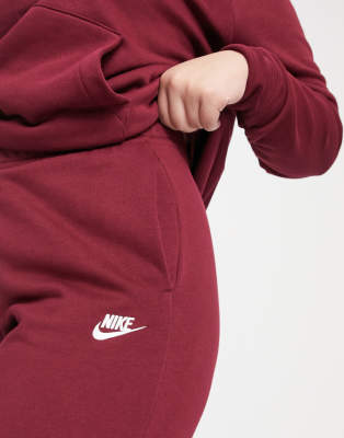 burgundy nike joggers